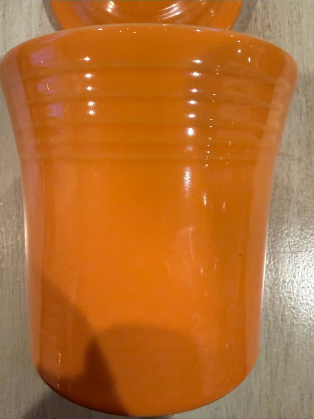 Fiesta Tangerine Sugar / Small Canister with Lid